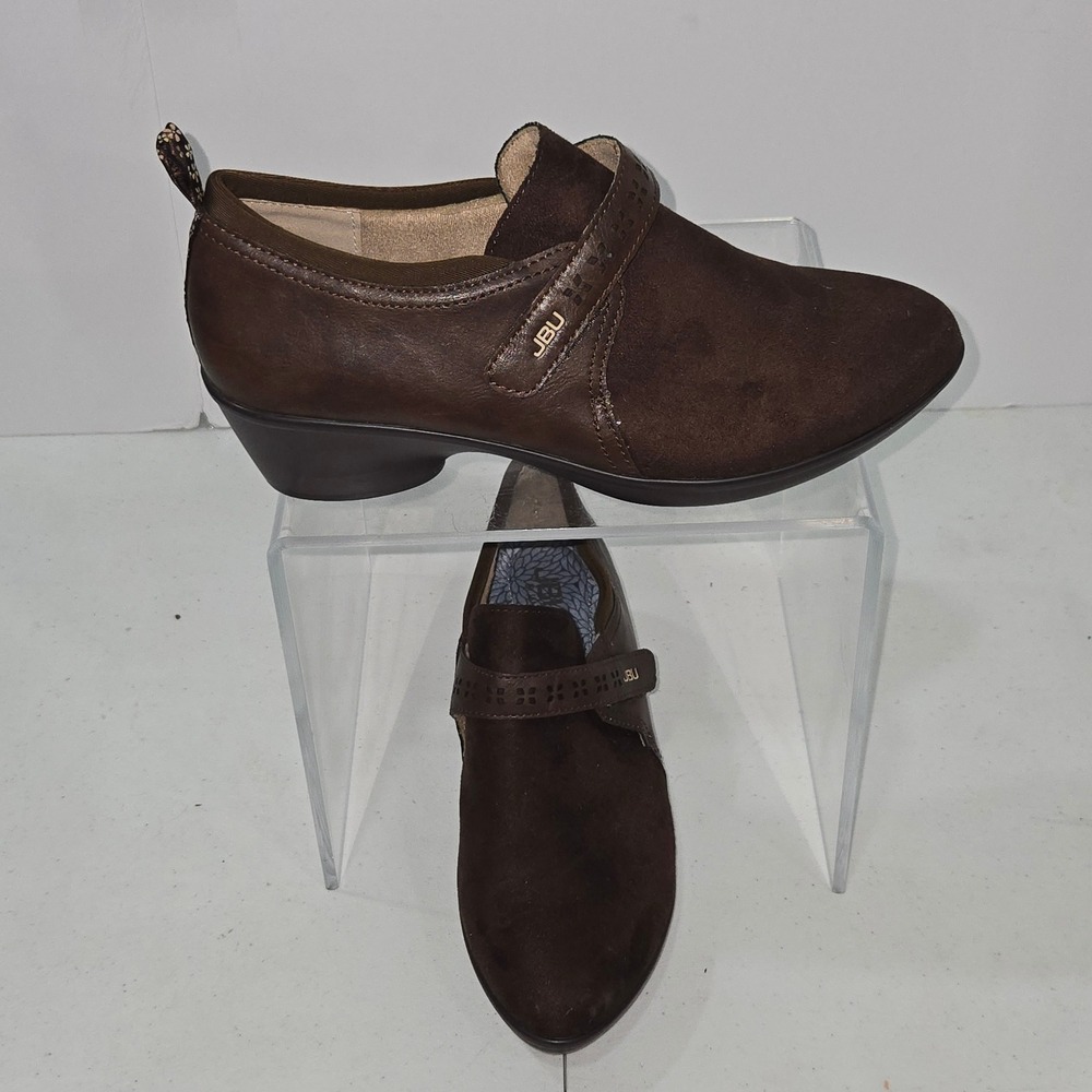 JBU by Jambu Gail Brown Vegan Suede Wedge Loafers Shoes Womens 8.5M JB19GAL34